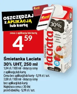 Śmietanka Łaciate 30% UHT promocja w Twój Market