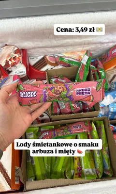 Lody śmietankowe Bungee arbuz mięta promocja w Dino