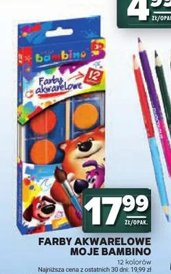 Farby akwarelowe Moje Bambino promocja w Stokrotka