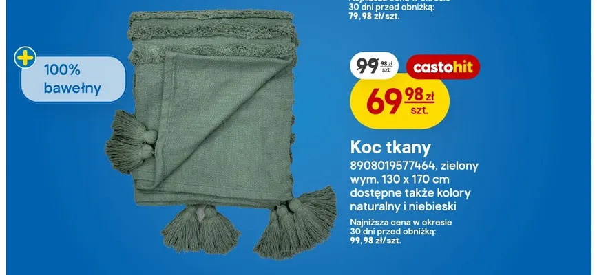 Koc tkany promocja w Castorama