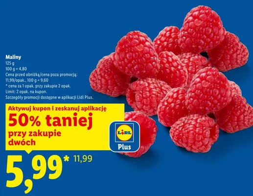 Maliny promocja w Lidl