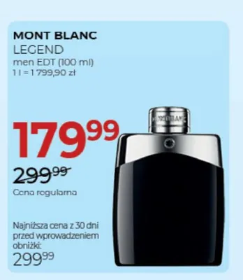 Woda toaletowa męska Mont Blanc Legend promocja w Drogerie Jawa