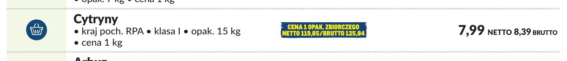 Cytryny promocja w Makro