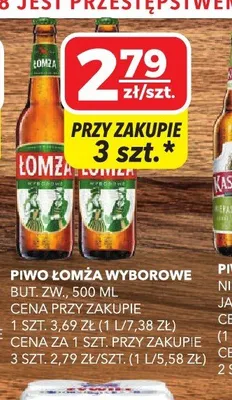 Piwo ŁOMŻA WYBOROWE promocja w Top Market