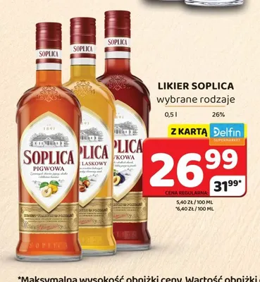 Likier Soplica Wiśniowa promocja w Delfin
