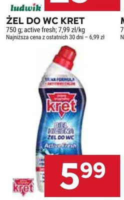 Żel do WC Kret active fresh promocja w Stokrotka