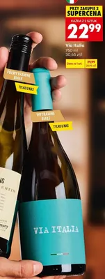 Wino białe wytrawne Via Italia promocja w Biedronka