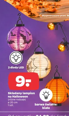 Składany lampion na Halloween ø 20 cm promocja w Netto
