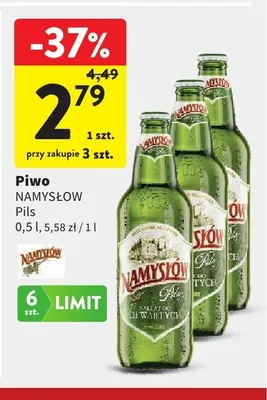 Piwo Namysłów Pils promocja w Intermarche