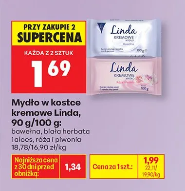 Mydło w kostce kremowe biała herbata i aloes promocja w Biedronka