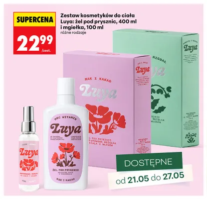 Zestaw kosmetyków do ciała Luya Mak i Kakao: żel pod prysznic 400ml i mgiełka 100ml promocja w Biedronka