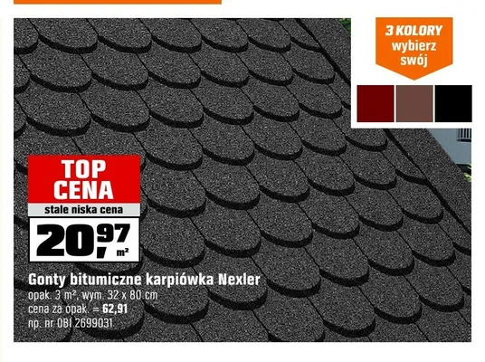 Gonty bitumiczne karpiówka Nexler promocja w OBI