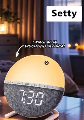 Budzik z symulacją słońca Setty promocja w Biedronka