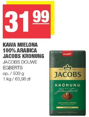 Kawa mielona 100% Arabica Jacobs Kronung promocja w SPAR
