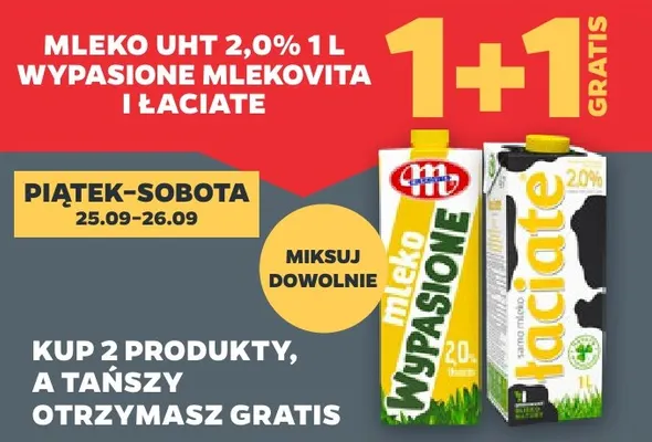 Mleko UHT Łaciate 2,0% promocja w Netto