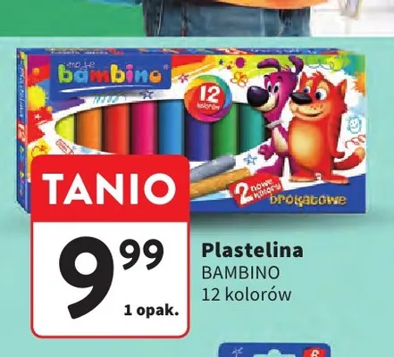 Plastelina Bambino 12 kolorów promocja w Intermarche