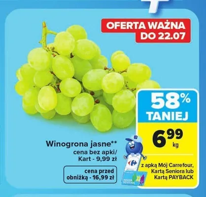 Winogrona jasne promocja w Carrefour Market