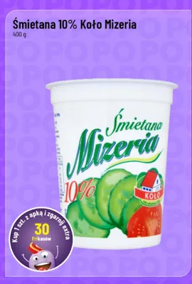 Śmietana 10% Koło Mizeria promocja w POLOmarket