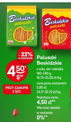 Paluszki Beskidzkie ser-cebulka promocja w Żabka