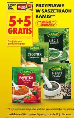 Przyprawy w saszetkach promocja w Biedronka