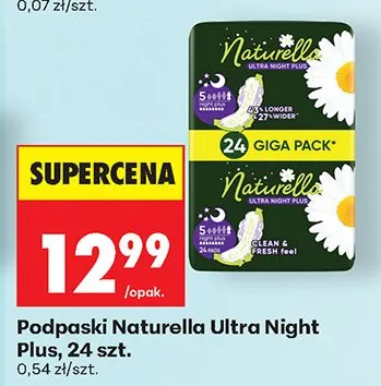 Podpaski Naturella Ultra Night Plus promocja w Biedronka