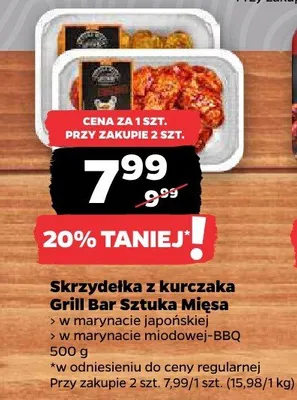 Skrzydełka z kurczaka Grill Bar Sztuka Mięsa promocja w Netto