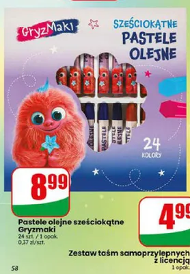 Pastele olejne sześciokątne Gryzmaki promocja w Dino