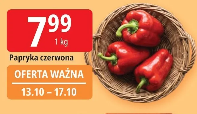 Papryka czerwona promocja w Leclerc