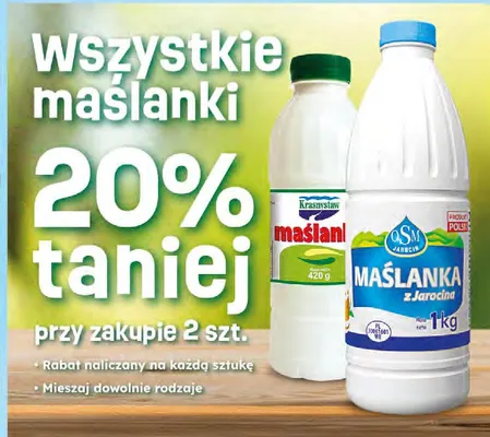 Maślanki wszystkie rodzaje promocja w Dino