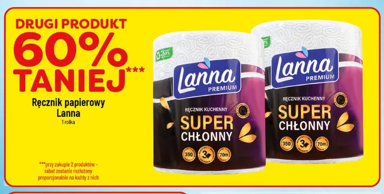 Ręcznik papierowy kuchenny Lanna Premium Super Chłonny promocja w POLOmarket