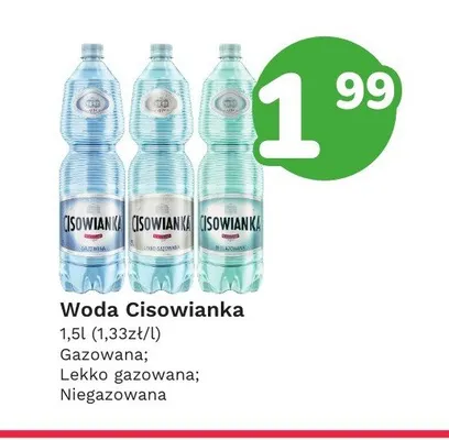 Woda Cisowianka gazowana promocja w Limonka