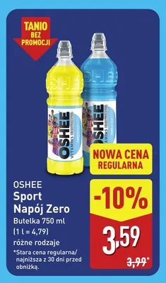 Sport Napój Zero Oshee promocja w Aldi