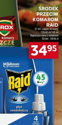 Środek przeciw komarom Raid zapas promocja w Stokrotka