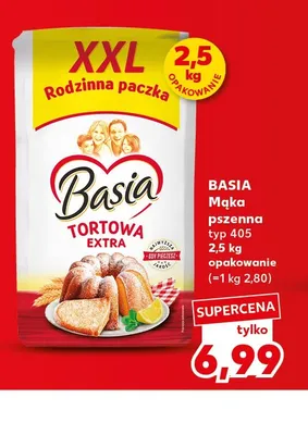 Mąka pszenna tortowa extra typ 405 Basia promocja w Kaufland