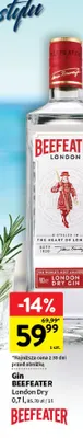 Gin Beefeater London Dry promocja w Intermarche