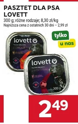 Pasztet dla psa Lovett z drobiem promocja w Stokrotka