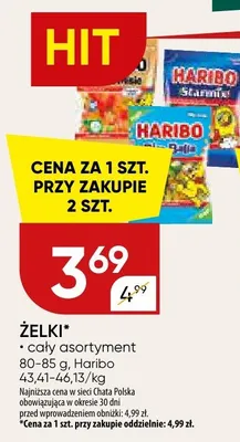 Żelki Haribo Balla Stixx 80-85g promocja w Chata Polska