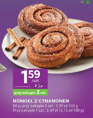 Monokl z cynamonem promocja w Stokrotka