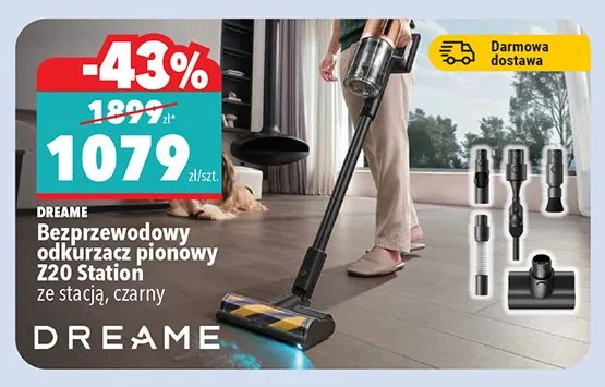 Bezprzewodowy odkurzacz pionowy Dreame Z20 Station promocja w Biedronka