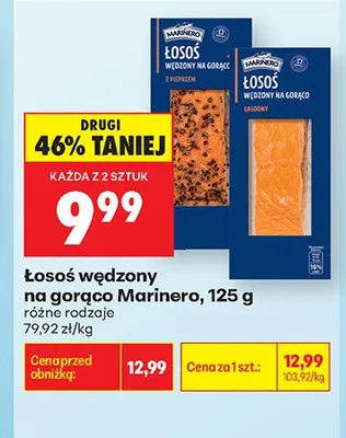 Łosoś wędzony na gorąco łagodny Marinero promocja w Biedronka