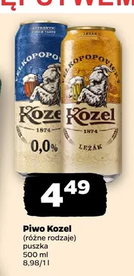 Piwo bezalkoholowe Kozel promocja w Netto