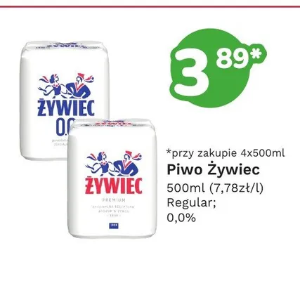 Piwo Żywiec Regular promocja w Limonka