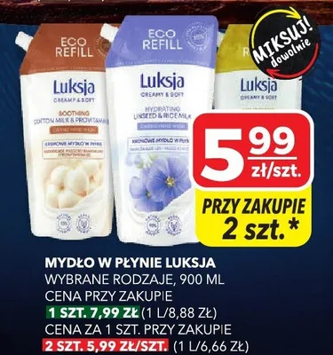 Mydło w płynie różne rodzaje promocja w Top Market