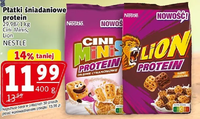 Płatki śniadaniowe protein Lion Nestle promocja w Prim Market