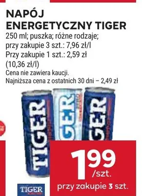 Napój energetyczny Tiger promocja w Stokrotka