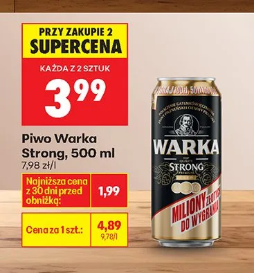 Piwo Strong promocja w Biedronka