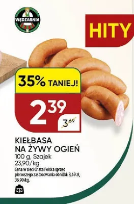 Kiełbasa na żywy ogień Wędzarnia promocja w Chata Polska
