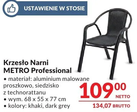 Krzesło Narni METRO Professional promocja w Makro