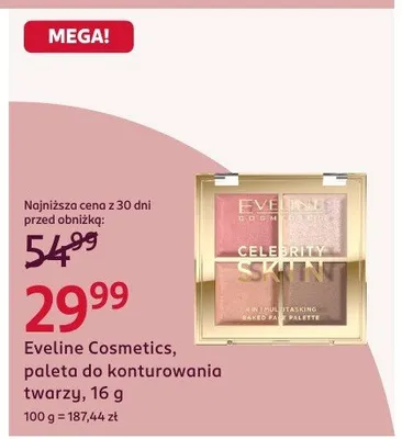 Eveline Cosmetics Celebrity Skin paleta do konturowania twarzy promocja w Rossmann