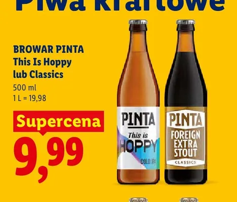 Piwo Browar Pinta This Is Hoppy promocja w Lidl